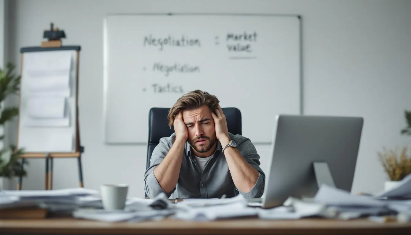 A person contemplating their worth and value in the job market.